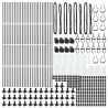 Poteau de clôture avec base en béton 52 pc Gris 639483639483