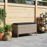 Pouf de Jardin Gris et Gris foncé 80 x 38 x 45 cm Rotin PE 639486639486