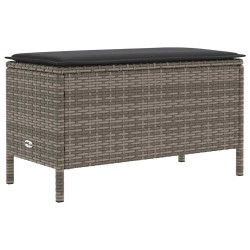 Pouf de Jardin Gris et Gris foncé 80 x 38 x 45 cm Rotin PE 639486639486