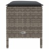 Pouf de Jardin Gris et Gris foncé 80 x 38 x 45 cm Rotin PE 639486639486
