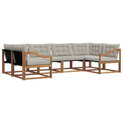 Ensemble de canapés d'extérieur 6 pcs Gris Naturel et Clair 639491639491