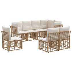 Ensemble de canapés d'extérieur Naturel Polyester 639494639494