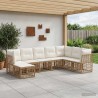 Ensemble de canapés d'extérieur Naturel Polyester 639495639495