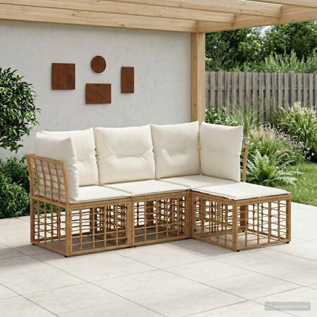 Ensemble de canapés d'extérieur Naturel Polyester 639496639496