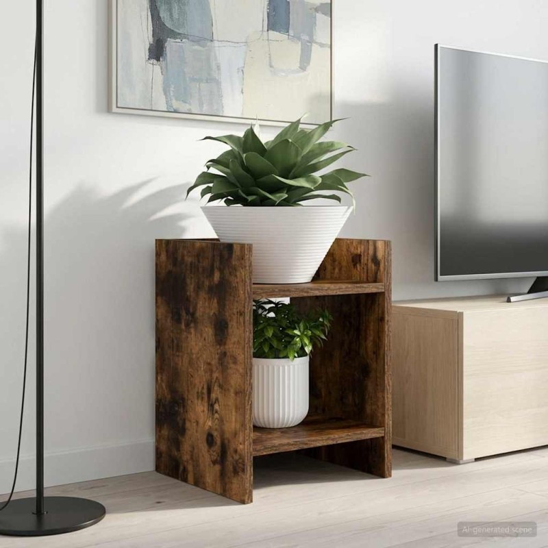 Support de Plante Chêne Fumé 30 x 30 x 40 cm Bois d’ingénierie 639502639502