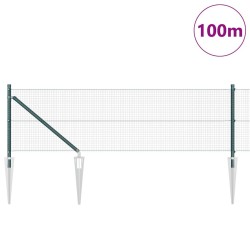 Clôture en fil soudé avec pointes 100 x 0,4 m Vert Maille 639520639520