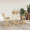 Ensemble de bar d'extérieur pliable en bambou 3 pcs 639523639523