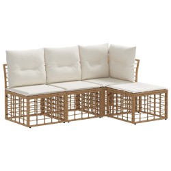 Ensemble de canapés d'extérieur Naturel Polyester 639524639524