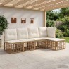 Ensemble de canapés d'extérieur Naturel Polyester 639534639534