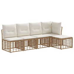 Ensemble de canapés d'extérieur Naturel Polyester 639534639534