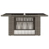 Table de Jardin Gris 100 x 55 x 37 cm Rattan PE et Verre 639537639537