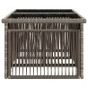 Table de Jardin Gris 100 x 55 x 37 cm Rattan PE et Verre 639537639537