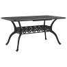 Table de jardin noir 150x90x72 cm aluminium coulé 639539639539