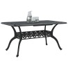 Table de jardin noir 150x90x72 cm aluminium coulé 639539639539