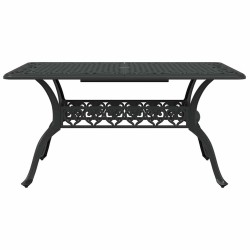 Table de jardin noir 150x90x72 cm aluminium coulé 639539639539