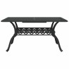 Table de jardin noir 150x90x72 cm aluminium coulé 639539639539