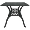 Table de jardin noir 150x90x72 cm aluminium coulé 639539639539