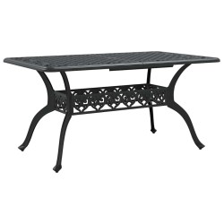 Table de jardin noir 150x90x72 cm aluminium coulé 639539639539