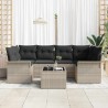 Ensemble de canapé de jardin 7 pcs Gris clair et gris foncé 639540639540