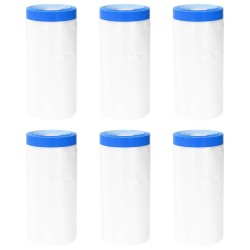 Film de masquage avec ruban adhésif 6 pcs Transparent et Bleu 639556639556