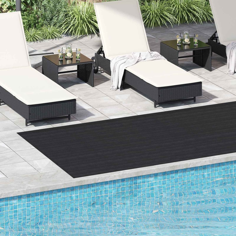 Tapis de sol Noir 1,5 x 4 m Caoutchouc 639557639557