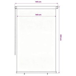 Store roulant d'extérieur 145 (l) x 230 (H) cm bleu HDPE 639561639561
