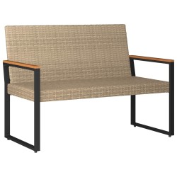 Banc extérieur Beige et blanc crème 107 x 61 x 80 cm polyrotin 639564639564