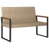 Banc extérieur Beige et blanc crème 107 x 61 x 80 cm polyrotin 639564639564
