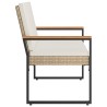 Banc extérieur Beige et blanc crème 107 x 61 x 80 cm polyrotin 639564639564