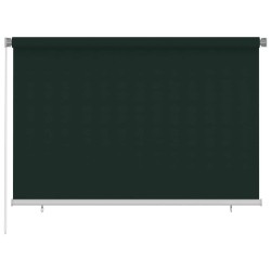 Store roulant d'extérieur 225 (l) x 140 (H) cm vert foncé HDPE 639571639571