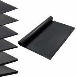 Tapis de sol Noir 1,2 x 5 m Caoutchouc 639576639576