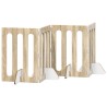 Clôture pliable pour animaux 4 pcs Chêne Sonoma 639578639578
