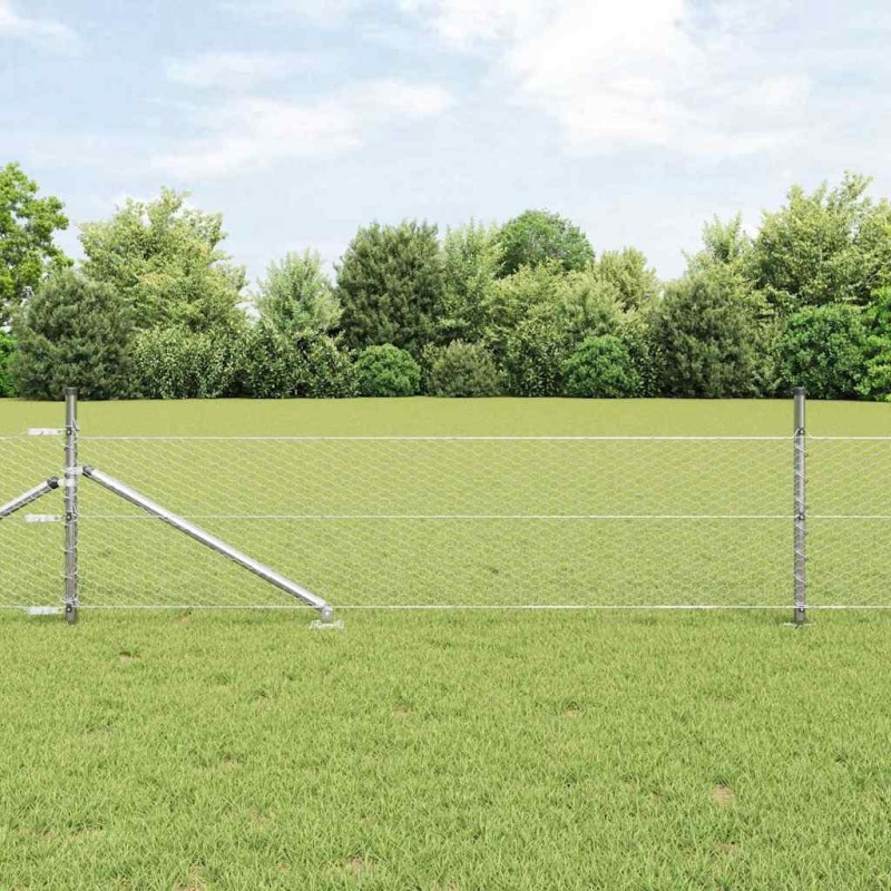 Clôture hexagonale avec poteau 50 x 0,8 m Acier galvanisé 639580639580