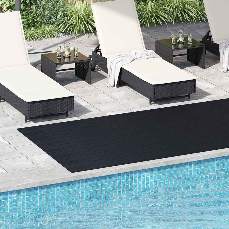 Tapis de sol Noir 1,5 x 4 m Caoutchouc 639581639581