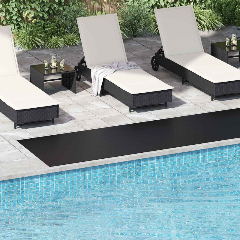 Tapis de sol Noir 1 x 5 m Caoutchouc 639589639589