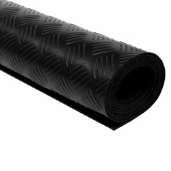 Tapis de sol Noir 1 x 5 m Caoutchouc 639589639589