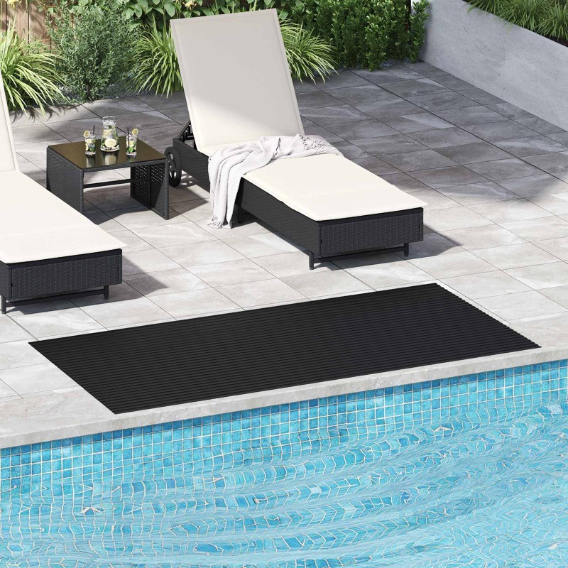 Tapis de sol Noir 1 x 2 m Caoutchouc 639590639590