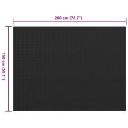 Tapis de sol Noir 1,5 x 2 m Caoutchouc 639593639593