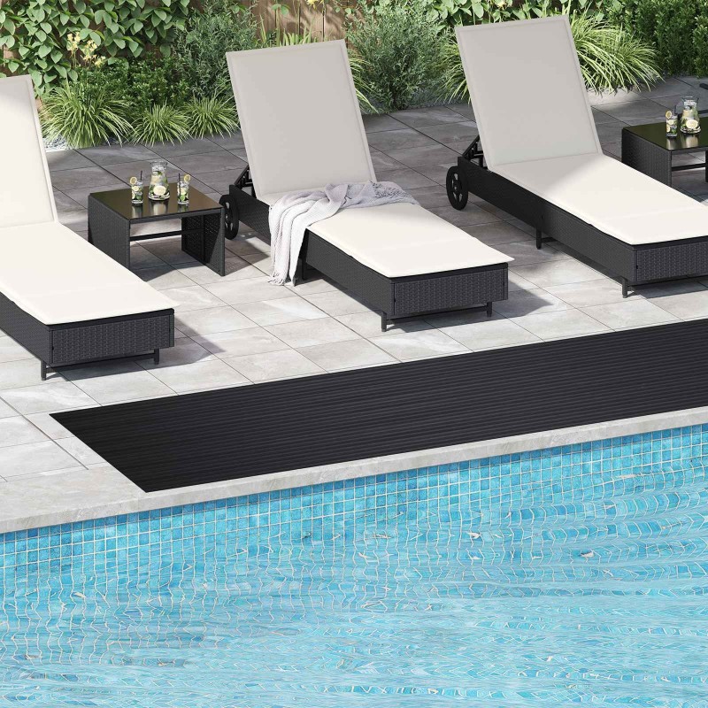 Tapis de sol Noir 1 x 5 m Caoutchouc 639595639595