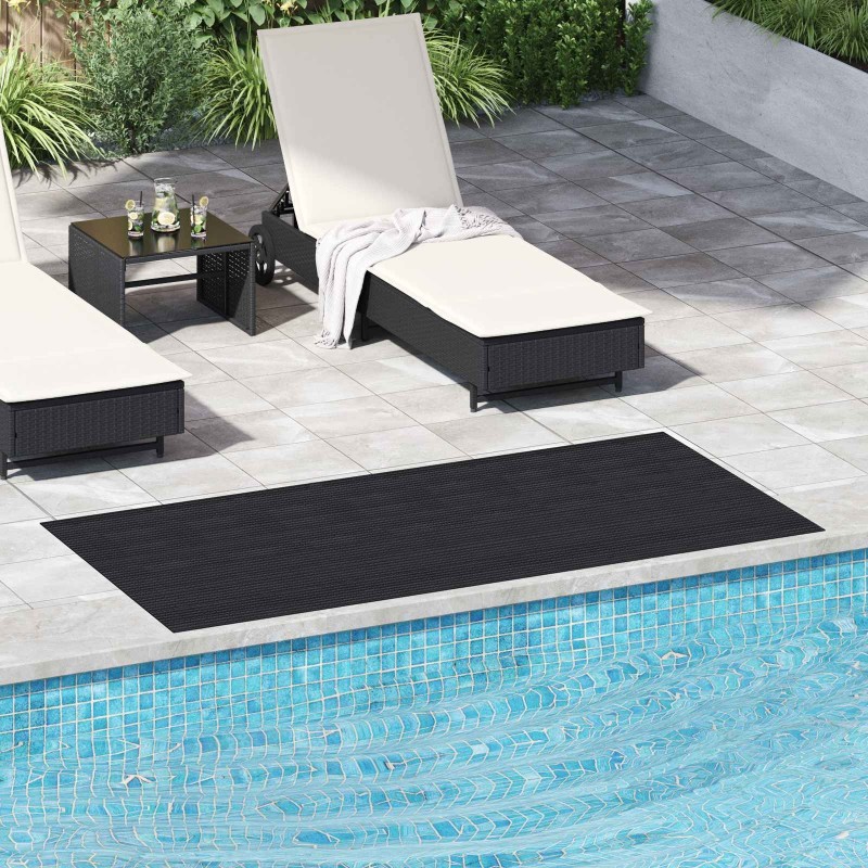 Tapis de sol Noir 1 x 2 m Caoutchouc 639596639596