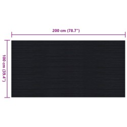 Tapis de sol Noir 1 x 2 m Caoutchouc 639597639597