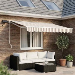 Cadre de store manuel avec LEDs Gris clair et blanc 2,5 x 2 m 639598639598