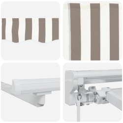 Cadre de store manuel avec LEDs Gris clair et blanc 2,5 x 2 m 639598639598