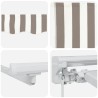 Cadre de store manuel avec LEDs Gris clair et blanc 2,5 x 2 m 639598639598