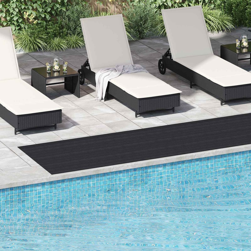 Tapis de sol Noir 1 x 5 m Caoutchouc 639601639601