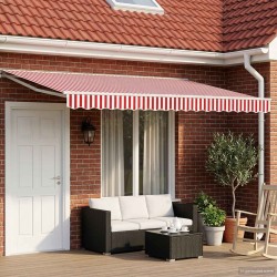 Cadre de store manuel avec LEDs Rouge et Blanc 4 × 3,5 m 639602639602
