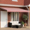 Cadre de store manuel avec LEDs Rouge et Blanc 4 × 3,5 m 639602639602