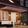 Cadre de store manuel avec LEDs Rouge et Blanc 4 × 3,5 m 639602639602