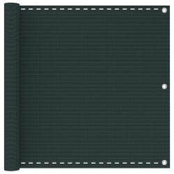 Écran de balcon Vert foncé 75 x 700 cm HDPE et Aluminium 639610639610
