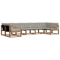 Ensemble de canapés d'extérieur 7 pcs Gris Naturel et Clair 639612639612
